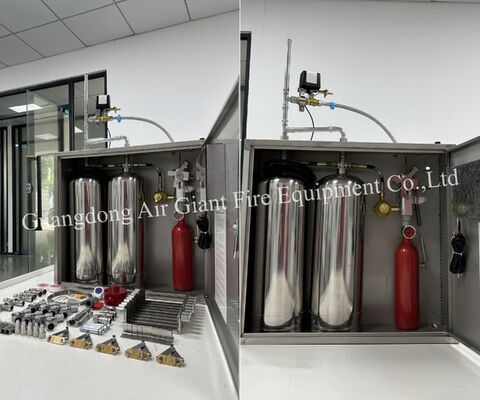 کیفیت  Wet Chemical Kitchen Fire Extinguishing System Single And Double Bottle Group کارخانه
