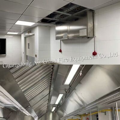 کیفیت  Double Bottles Automatic Protection Restaurant Hood Fire Suppression System For Hotel Fire Fight کارخانه