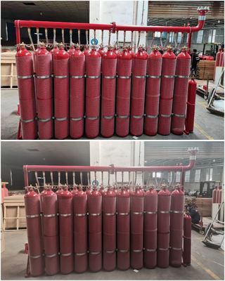 سیستم اطفاء حریق گاز بی اثر 80 لیتری Inergen IG541 برای محفظه آنکوئیک