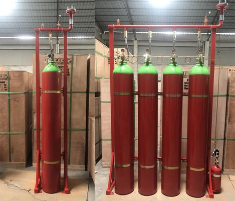 Inergen IG541 سیستم اطفاء حریق گاز بی اثر 22.37 کیلوگرم 33.56 کیلوگرم